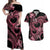 Polynesia Valentines Day Forever In My Heart Tattoo Couples Matching Off Shoulder Maxi Dress and Hawaiian Shirt Pink Style LT9 Pink - Polynesian Pride