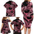 Polynesia Valentines Day Forever In My Heart Tattoo Family Matching Long Sleeve Bodycon Dress and Hawaiian Shirt Pink Style LT9 - Polynesian Pride