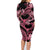 Polynesia Valentines Day Forever In My Heart Tattoo Family Matching Long Sleeve Bodycon Dress and Hawaiian Shirt Pink Style LT9 - Polynesian Pride