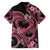 Polynesia Valentines Day Forever In My Heart Tattoo Family Matching Off Shoulder Short Dress and Hawaiian Shirt Pink Style LT9 - Polynesian Pride