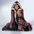 Polynesia Valentines Day Forever In My Heart Tattoo Hooded Blanket Pink Style LT9 - Polynesian Pride