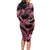 Polynesia Valentines Day Forever In My Heart Tattoo Long Sleeve Bodycon Dress Pink Style LT9 - Polynesian Pride