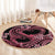 Polynesia Valentines Day Forever In My Heart Tattoo Round Carpet Pink Style LT9 - Polynesian Pride