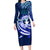 Personalised Northern Mariana Islands Family Matching Long Sleeve Bodycon Dress and Hawaiian Shirt Commonwealth Day 2024 LT9 Mom's Dress Ocean Blue - Polynesian Pride