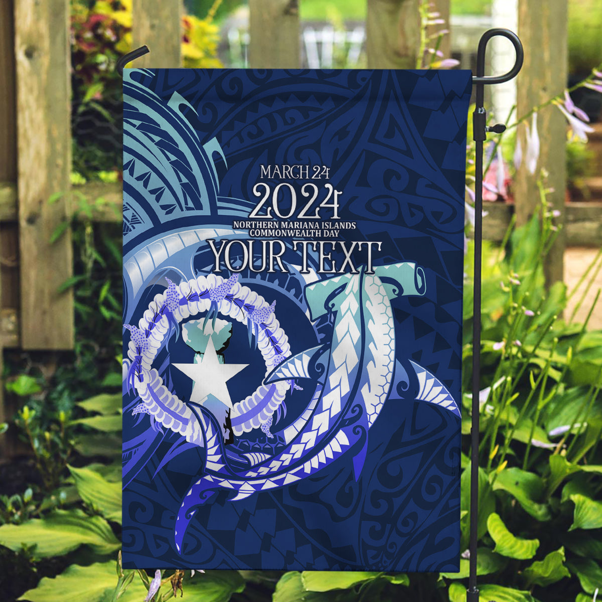 Personalised Northern Mariana Islands Garden Flag Commonwealth Day 2024