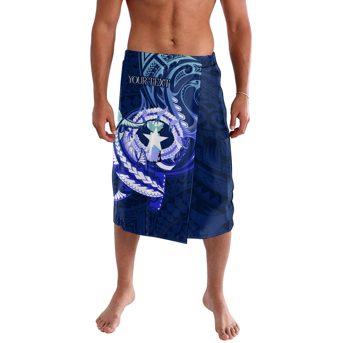 Personalised Northern Mariana Islands Lavalava Commonwealth Day 2024 LT9 Ocean Blue - Polynesian Pride