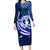 Personalised Northern Mariana Islands Long Sleeve Bodycon Dress Commonwealth Day 2024 LT9 Long Dress Ocean Blue - Polynesian Pride