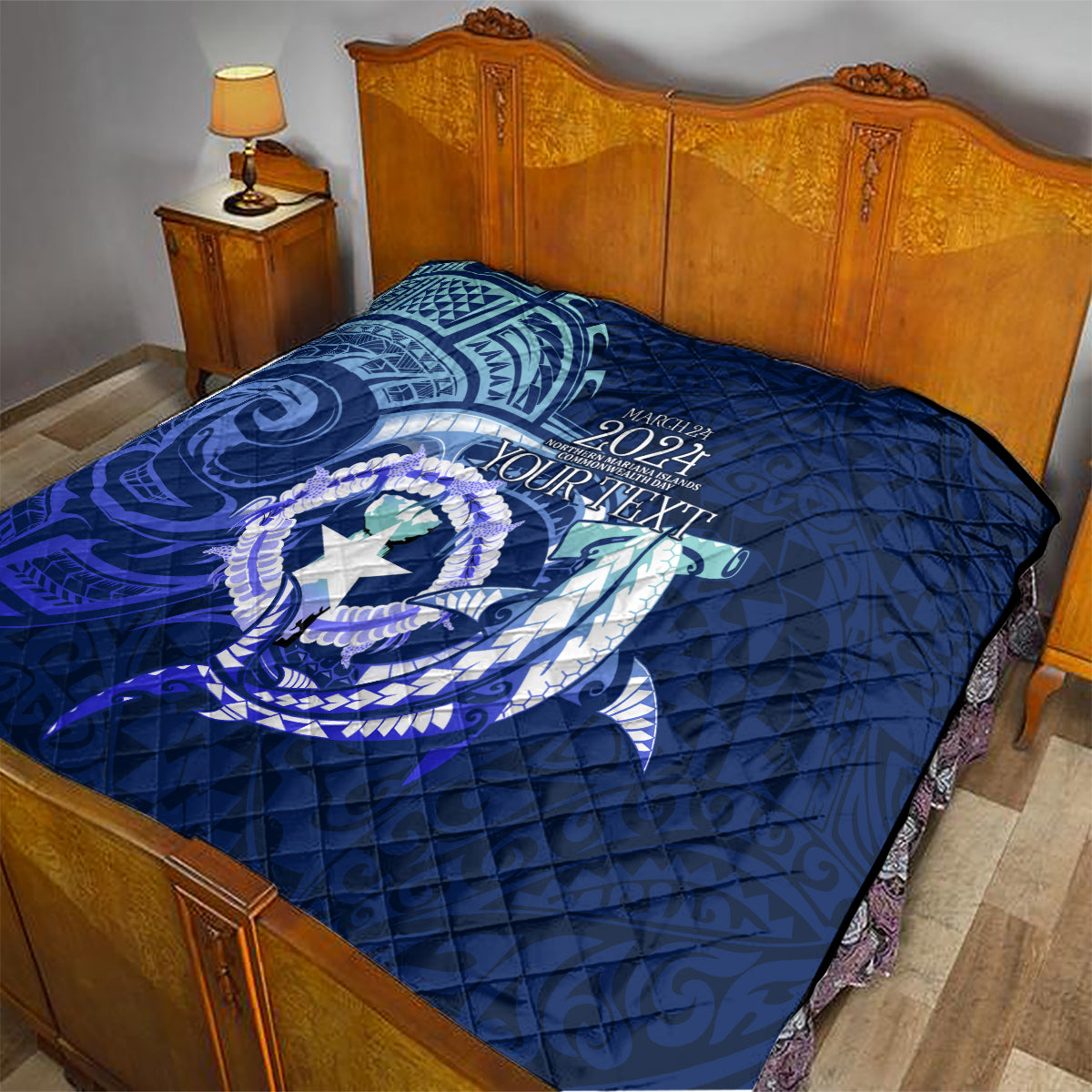 Personalised Northern Mariana Islands Quilt Commonwealth Day 2024
