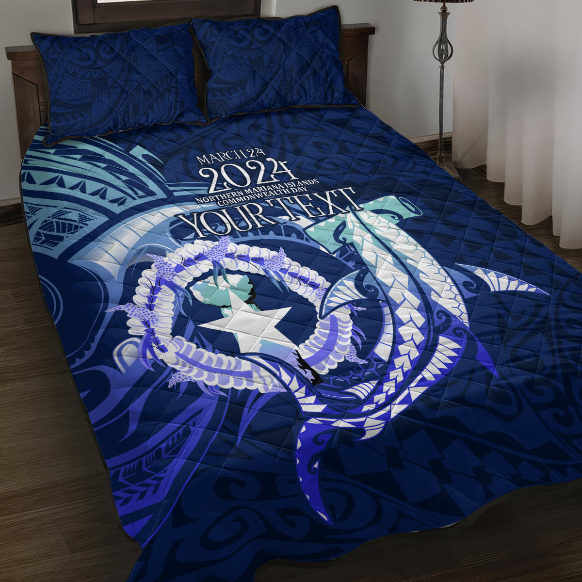 Personalised Northern Mariana Islands Quilt Bed Set Commonwealth Day 2024