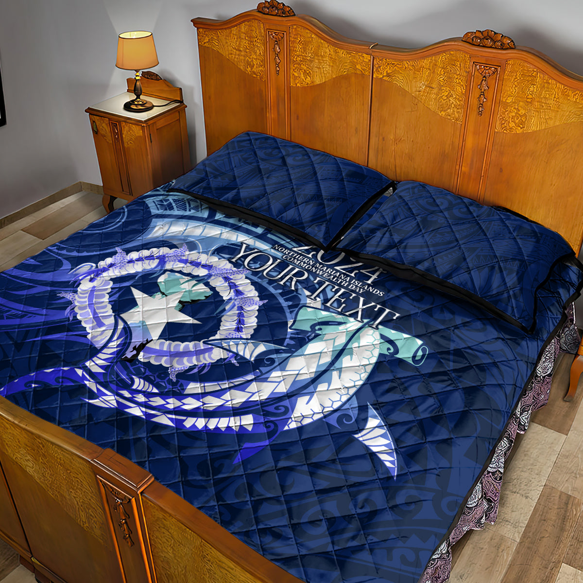 Personalised Northern Mariana Islands Quilt Bed Set Commonwealth Day 2024