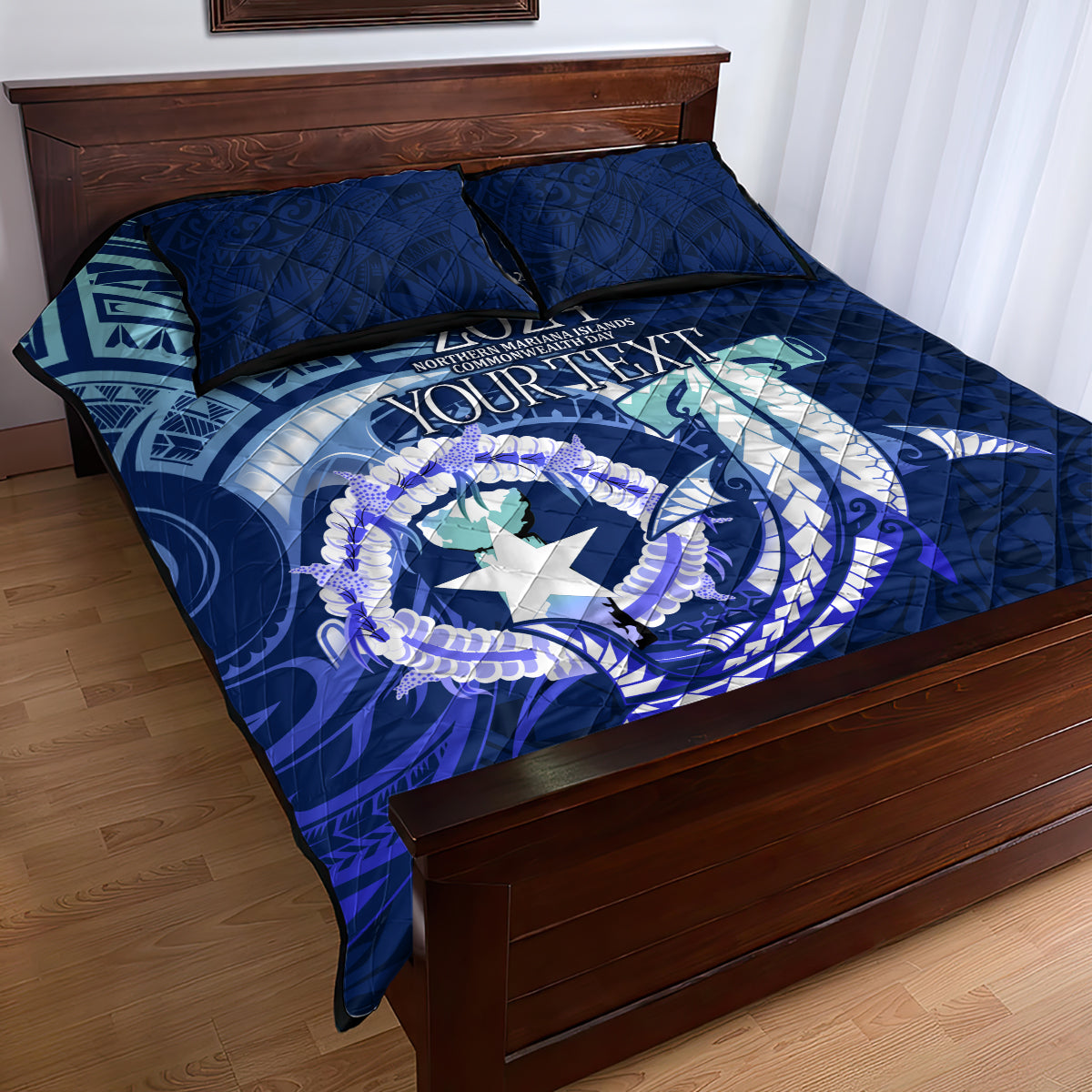 Personalised Northern Mariana Islands Quilt Bed Set Commonwealth Day 2024