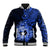 Northern Mariana Islands Ylang-ylang Mwarmwar Baseball Jacket Polynesian Blue Style LT9 Unisex Blue - Polynesian Pride