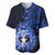 Northern Mariana Islands Ylang-ylang Mwarmwar Baseball Jersey Polynesian Blue Style LT9 Blue - Polynesian Pride