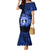 Northern Mariana Islands Ylang-ylang Mwarmwar Family Matching Mermaid Dress and Hawaiian Shirt Polynesian Blue Style LT9 Mom's Dress Blue - Polynesian Pride