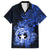 Northern Mariana Islands Ylang-ylang Mwarmwar Family Matching Off Shoulder Long Sleeve Dress and Hawaiian Shirt Polynesian Blue Style LT9 Dad's Shirt - Short Sleeve Blue - Polynesian Pride