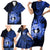 Northern Mariana Islands Ylang-ylang Mwarmwar Family Matching Short Sleeve Bodycon Dress and Hawaiian Shirt Polynesian Blue Style LT9 - Polynesian Pride