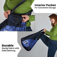 Northern Mariana Islands Ylang-ylang Mwarmwar Grocery Bag Polynesian Blue Style