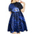 Northern Mariana Islands Ylang-ylang Mwarmwar Kid Short Sleeve Dress Polynesian Blue Style LT9 - Polynesian Pride