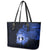 Northern Mariana Islands Ylang-ylang Mwarmwar Leather Tote Bag Polynesian Blue Style