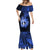 Northern Mariana Islands Ylang-ylang Mwarmwar Mermaid Dress Polynesian Blue Style LT9 - Polynesian Pride