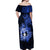 Northern Mariana Islands Ylang-ylang Mwarmwar Off Shoulder Maxi Dress Polynesian Blue Style LT9 - Polynesian Pride