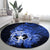 Northern Mariana Islands Ylang-ylang Mwarmwar Round Carpet Polynesian Blue Style