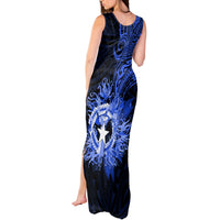 Northern Mariana Islands Ylang-ylang Mwarmwar Tank Maxi Dress Polynesian Blue Style LT9 - Polynesian Pride