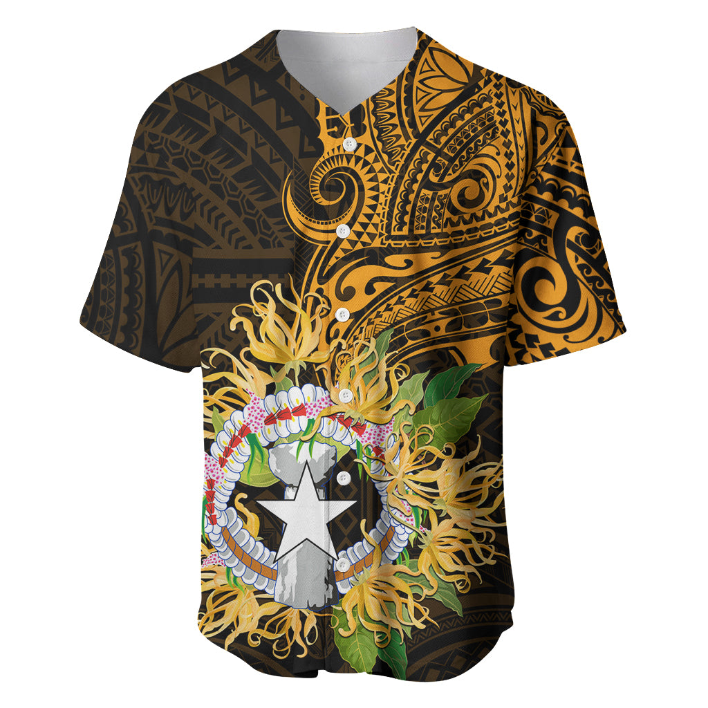 Northern Mariana Islands Ylang-ylang Mwarmwar Baseball Jersey Polynesian Gold Style LT9 Gold - Polynesian Pride