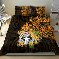 Northern Mariana Islands Ylang-ylang Mwarmwar Bedding Set Polynesian Gold Style
