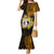 Northern Mariana Islands Ylang-ylang Mwarmwar Family Matching Mermaid Dress and Hawaiian Shirt Polynesian Gold Style LT9 Mom's Dress Gold - Polynesian Pride