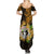 Northern Mariana Islands Ylang-ylang Mwarmwar Family Matching Summer Maxi Dress and Hawaiian Shirt Polynesian Gold Style LT9 - Polynesian Pride