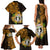 Northern Mariana Islands Ylang-ylang Mwarmwar Family Matching Tank Maxi Dress and Hawaiian Shirt Polynesian Gold Style LT9 - Polynesian Pride