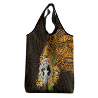 Northern Mariana Islands Ylang-ylang Mwarmwar Grocery Bag Polynesian Gold Style
