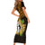 Northern Mariana Islands Ylang-ylang Mwarmwar Short Sleeve Bodycon Dress Polynesian Gold Style LT9 - Polynesian Pride