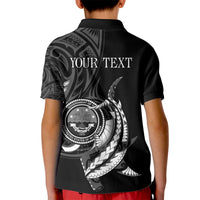 Personalised FSM Culture Day Kid Polo Shirt Hammerhead Shark Tribal 2024 LT9 - Polynesian Pride