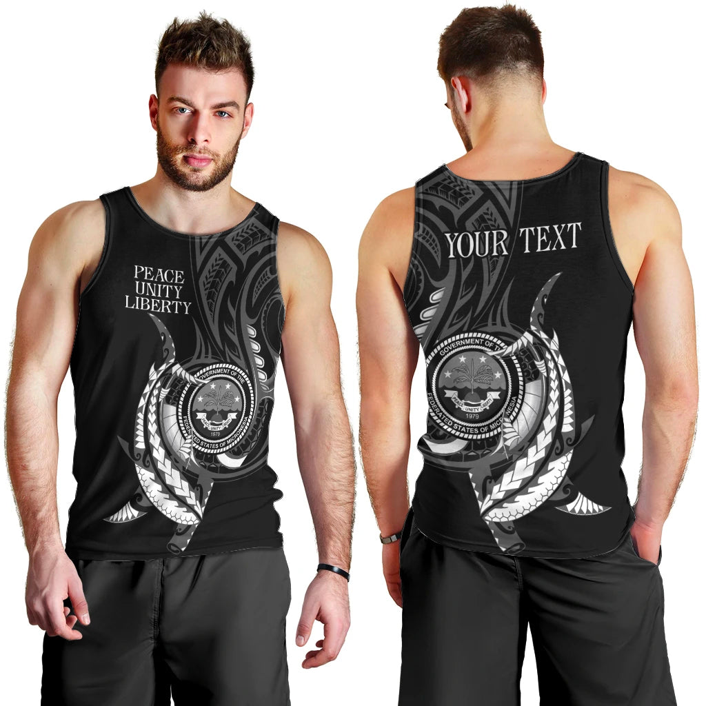 Personalised FSM Culture Day Men Tank Top Hammerhead Shark Tribal 2024 LT9 - Polynesian Pride