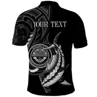 Personalised FSM Culture Day Polo Shirt Hammerhead Shark Tribal 2024 LT9 - Polynesian Pride