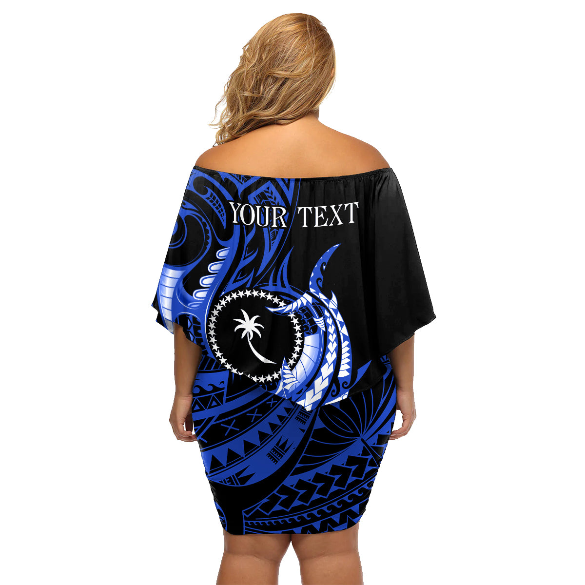 Personalised Chuuk FSM Culture Day Family Matching Off Shoulder Short Dress and Hawaiian Shirt Hammerhead Shark Tattoo 2024 LT9 - Polynesian Pride