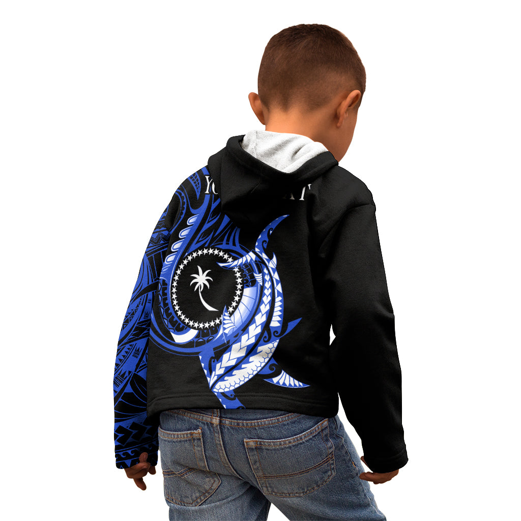 Personalised Chuuk FSM Culture Day Kid Hoodie Hammerhead Shark Tattoo 2024 LT9 - Polynesian Pride