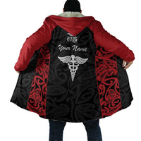 New Zealand Nurse RN 2026 Personalised Cloak Red Maori Pattern Cultural Pride LT9 - Polynesian Pride