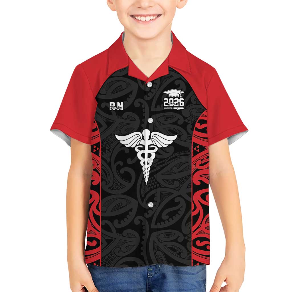 New Zealand Nurse RN 2026 Personalised Hawaiian Shirt Red Maori Pattern Cultural Pride LT9 - Polynesian Pride