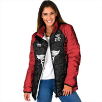 New Zealand Nurse RN 2026 Personalised Padded Jacket Red Maori Pattern Cultural Pride LT9 Women Red - Polynesian Pride