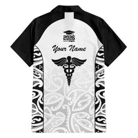 New Zealand Nurse RN 2026 Personalised Hawaiian Shirt White Maori Pattern Cultural Pride LT9 - Polynesian Pride