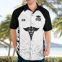 New Zealand Nurse RN 2026 Personalised Hawaiian Shirt White Maori Pattern Cultural Pride LT9 - Polynesian Pride