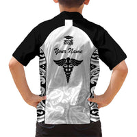 New Zealand Nurse RN 2026 Personalised Hawaiian Shirt White Maori Pattern Cultural Pride LT9 - Polynesian Pride