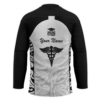 New Zealand Nurse RN 2026 Personalised Hockey Jersey White Maori Pattern Cultural Pride LT9 - Polynesian Pride