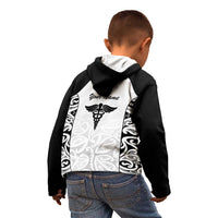 New Zealand Nurse RN 2026 Personalised Kid Hoodie White Maori Pattern Cultural Pride