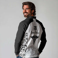 New Zealand Nurse RN 2026 Personalised Long Sleeve Polo Shirt White Maori Pattern Cultural Pride LT9 - Polynesian Pride