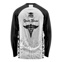 New Zealand Nurse RN 2026 Personalised Long Sleeve Shirt White Maori Pattern Cultural Pride