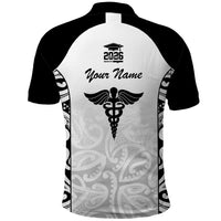 New Zealand Nurse RN 2026 Personalised Polo Shirt White Maori Pattern Cultural Pride LT9 - Polynesian Pride